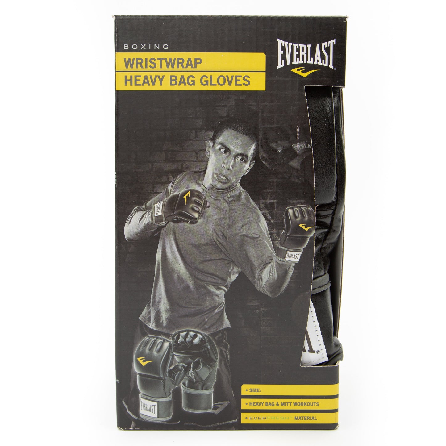 Wrist Wrap Heavy Bag Gloves, Small/Medium, Black